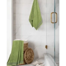 Ultra Soft 2 Pack Oversized Bath Towel Set 28x55 Inches, 100% Cotton Large Bath Towels, Ultra Absorbant Compact Quickdry & Lightweight Towel, Ideal For Gym Travel Camp Pool - Brown - Kiwi Green - View 4