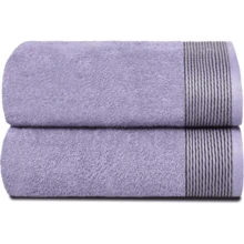 Ultra Soft 2 Pack Oversized Bath Towel Set 28x55 Inches, 100% Cotton Large Bath Towels, Ultra Absorbant Compact Quickdry & Lightweight Towel, Ideal For Gym Travel Camp Pool - Brown - 紫色 - 查看 1
