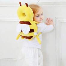 婴儿防摔头部保护枕、幼儿学步头部保护带警示提醒、透气头部保护垫、蜜蜂形防摔帽