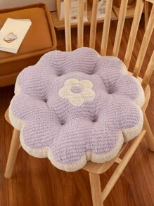 Flower Pattern Thickened Cushion, Fresh 5-Petal Floral Home Decor Soft Sofa Backrest Pillow For Bedroom, Suitable As Valentine's Day Gift