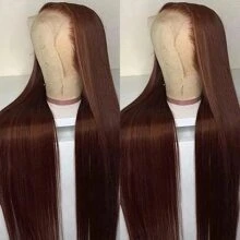 CEXXY Perruques Bob Chocolat 180% 13X4 HD Perruques Frontales en Dentelle Transparente Cheveux Humains 100% Cheveux Humains Pour Femme Perruque Pré-Plumée