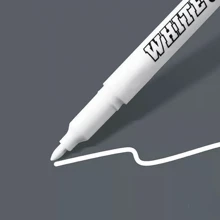 2 piezas de marcadores de pintura blancos impermeables, adecuados para grafitis DIY, madera, vidrio, pintura, cuero sintético y libros contables, regalos de cumpleaños, Navidad, Halloween, Año Nuevo, regalos para amigos, útiles escolares, vuelta al cole