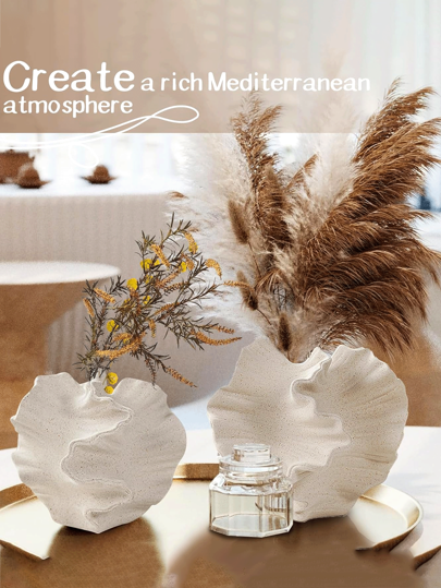 Florero decorativo de resina moderno y minimalista, para sala de estar, recepción, gabinete de TV, escritorio de oficina, decoración del hogar, maceta de arte de lujo y alta gama, decoración de mesa de té con estilo de azulejo, decoración perfecta como regalo para compañeros de clase y amigos en vacaciones y cumpleaños