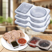 Caixa de Temperos com Compartimento Duplo, 10/20 Conjuntos, com Tampa, Pode Segurar Copos para Jantar, Adequado para Piqueniques ao Ar Livre, Camping para Segurar Molhos e Lanches, Pequeno e Fácil de Carregar, Imprescindível na Cozinha