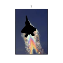 YIKES 1 pièce Œuvres d'art murales avec cadre optionnel - Série Jet (A10, F22, F14, F15, F16, Apache) - Décoration vintage et classique d'aéronefs militaires pour le salon, la chambre, le bureau ou le dortoir - Impression jet d'encre de haute qualité sur canevas résistante, décoration avion