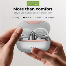 HTC NE18 AI 无线翻译耳机：无线 AI 耳机，可即时翻译 135 种语言，具有超长电池续航时间、高清音质、通话降噪、便携式设计，适合学习、运动、商务和旅行。 - Silvery NE18 AI - 查看 2