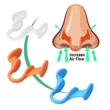 Juego de 4 piezas, dilatador nasal de silicona silencioso, apto para dormir de día y de noche, reduce el ronquido - solución auxiliar antirronquidos, alivia la cavidad nasal, ayuda a la respiración, mejora la calidad del sueño, alivia el ronquido, solución antirronquidos. Portátil, apto para el hogar, apto para hombres y mujeres.