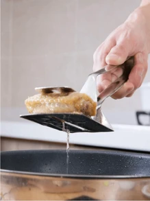 2-In-1 Stainless Steel Multipurpose Fish Spatula - Premium Stainless Steel Fish Spatula And Tongs - Non-Stick, Heat Resistant, Multifunctional Kitchen Tool For Frying Fish, Flipping And Steak Handling - Suitable For Home And Restaurant Kitchen, Fish Frying Spatula, Outdoor Grill Tool, BBQ Spatula, BBQ Tongs