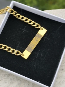 Personalized Photo Necklace, Stainless Steel Chain Laser Engraved Eye Photo Necklace,Custom Engraved Couple Photo Necklaces, Fashion Style Eye Image , Couple Gift Jewelry. Valentine's Day Gifts ,Mother's Day Gifts, Father's Day Gifts - Multicolor - View 12