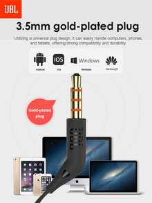 JBL Auriculares con cable T110 con interfaz de 3,5 mm para juegos de PC y llamadas de teléfonos celulares, auriculares estéreo intrauriculares - Unitalla - Ver 8