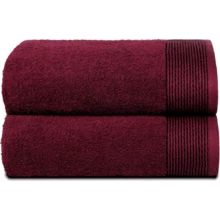 Ultra Soft 2 Pack Oversized Bath Towel Set 28x55 Inches, 100% Cotton Large Bath Towels, Ultra Absorbant Compact Quickdry & Lightweight Towel, Ideal For Gym Travel Camp Pool - Brown - 勃根地紅 - 查看 1