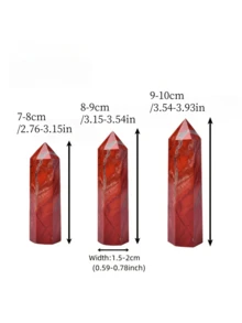 1 件水晶柱形红石方尖碑装饰柱，适用于家居装饰