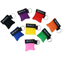 1 Pieza Escudo facial de RCP con llavero, kit de emergencia para exteriores, herramientas de escudo facial de RCP para bolsa de kit de emergencia