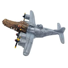 Figura Brainrot cocodrilo bombardero articulado con luz 20 cm muñeco de acción creativo para niños colección de figuras divertidas regalo especial y decoración infantil - Gris - Ver 5