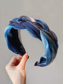 1pc Braided Gradient Color Headband, Fashion High-End Wide-Brimmed Hair Hoop ,Head Piece Hairband Head Accessories Beauty Home Hair Accessories - Multicolor - View 6