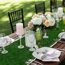 1 pièce Matériau de décoration de micro-paysage de pelouse de mousse artificielle, mousse fausse/tapis extérieur de plantes vertes, convient pour la cour arrière, le gazon artificiel, le tapis synthétique d'intérieur/extérieur, le jardin, la terrasse, l'herbe pour chien, résistant à l'usure, anti-vieillissement, fibres d'herbe surélevées, clôture artificielle de haute qualité, pelouse artificielle, idéale pour le paysage, tapis de filtration d'eau, grand tapis pour animaux de compagnie, tapis antidérapant, ceintures vertes, terrasse, terrain de football, terrain de golf