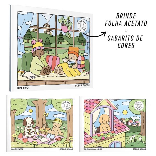 Livro de Colorir  Original Brinde Folha Acetato Gabarito de Cor Caderno de Desenho Coloring Book