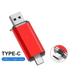 Biyetimi High Speed OTG USB Flash Drive 64GB/128GB Rotating USB Stick 32GB/8GB Compatible With Android/PC, Business Gift - Red - View 6
