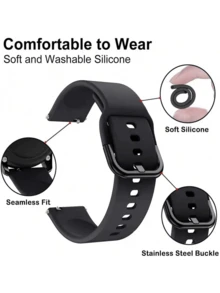 Correas de reloj de silicona suave de 20 mm y 22 mm, pulseras de repuesto para smartwatch, compatible con Samsung Galaxy Watch Active 2 40 mm, 44 mm, Active 42 mm 3 4 5 6, Gear S2 S3 Frontier, Classic, Watch GT 2 3 Pro 42 mm 46 mm, Honor Amazfit GTS 2 BIP, con cierre rápido ajustable, resistente al agua y transpirable, accesorios de smartwatch para el Día de la Madre, el Día del Padre, regreso a la escuela de estudiantes, regalos de vacaciones para hombres y mujeres - Rojo - Ver 3