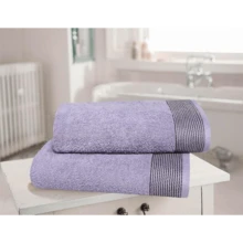 Ultra Soft 2 Pack Oversized Bath Towel Set 28x55 Inches, 100% Cotton Large Bath Towels, Ultra Absorbant Compact Quickdry & Lightweight Towel, Ideal For Gym Travel Camp Pool - Brown - 紫色 - 查看 2