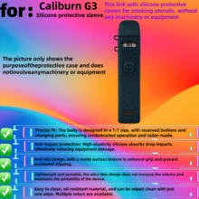 VapeSMOD Vape Mod 保护套，适用于 Caliburn G3，带纹理皮革图案的硅胶套，软壳设计，防滑、防摔、防震 - 彩色 - 查看 10