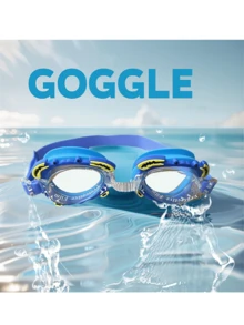 1 par de gafas de natación subacuática azules de policarbonato, diseño de cangrejo, resistentes al agua y antivaho para la piscina y la playa - Multicolor - Ver 1