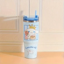 Sanrio 1 pièce Bouteille d'eau grand volume avec paille Sanrio hello kitty - , étanche pour les sports de plein air et la remise en forme, 20,29/30,43 oz
