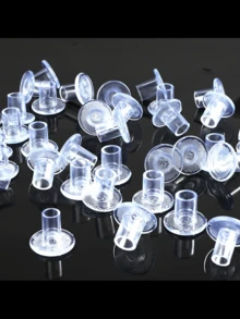 18 piezas/9 pares de protectores transparentes para tacones altos, 3 tallas de tapas para tacones blandas para caminar sobre césped y suelos irregulares, anti-deslizantes, para reparar tacones e impedir que se hundan en el césped, protector para zapatos de boda de mujer - Blanco - Ver 9