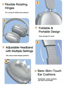 Reletech T9 无线蓝牙游戏耳机，一款新型高频无线蓝牙耳机，适用于游戏手机、电脑、个人手机和降噪耳机。