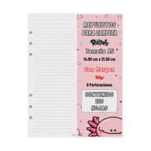 Rayale 100 Hojas De Repuesto Para Carpeta Sin Margen De 150gr Tamaño Carta Ráyale