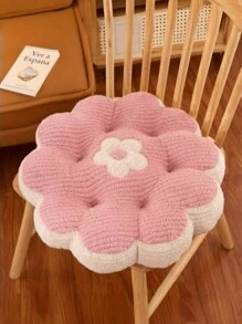 Flower Pattern Thickened Cushion, Fresh 5-Petal Floral Home Decor Soft Sofa Backrest Pillow For Bedroom, Suitable As Valentine's Day Gift