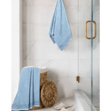 Ultra Soft 2 Pack Oversized Bath Towel Set 28x55 Inches, 100% Cotton Large Bath Towels, Ultra Absorbant Compact Quickdry & Lightweight Towel, Ideal For Gym Travel Camp Pool - Brown - 天藍色 - 查看 4
