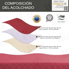 Reversible Quilted Chaise Longue Sofa Cover | Dust And Stain Protection | 240cm | Soft Touch - Xám - Xem 5
