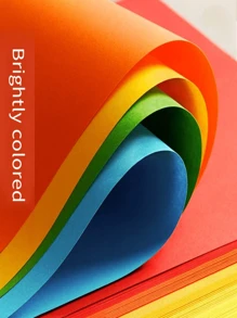 50/100 hojas de papel de colores A4, 10 colores, adecuado para fotocopiar a color, imprimir, origami y manualidades