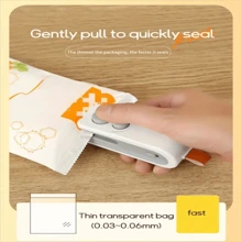 Sellador mini portátil 2 en 1, sellador de vacío mini inalámbrico, sellador de plástico de alimentos para el hogar