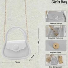 Magnetic Snap Closure Messenger Small Jelly Shoulder Bag For Women Fashion  Candy Color Square Bag Satchel Ladies Daily Outdoor Purses Handbag With Hamburger Keychain