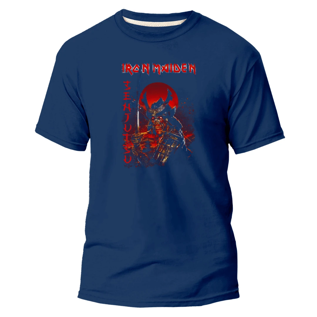 Camiseta Iron Samurai Maiden 100% Algodão T-Shirt Premium Moda Rock - Vermelho - Visão 1