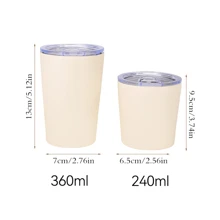 1pc Customized Stainless Steel Coffee Cup, Customized Image, Text Or Short Phrase, Simple & Elegant 304 Stainless Steel Vacuum Insulated Tumbler, Suitable For Men & Women, Birthday, Festival Gift, Outdoor, Travel, Picnic