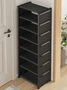 1个8层/7层双排鞋架，适用于客厅、宿舍，无需组装，家居装饰布艺鞋架，必备家居配件 - 彩色 - 查看 6