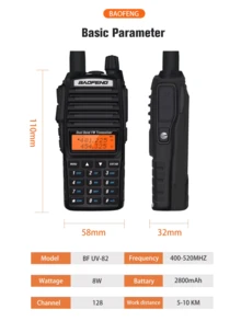 Radio Comunicador Baofeng Bf Dual Band Radio Fm + Headphone Uv 82 Uv82 - 隨機顏色 - 查看 3