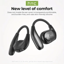 HTC NE18 AI 无线翻译耳机：无线 AI 耳机，可即时翻译 135 种语言，具有超长电池续航时间、高清音质、通话降噪、便携式设计，适合学习、运动、商务和旅行。 - Silvery NE18 AI - 查看 3