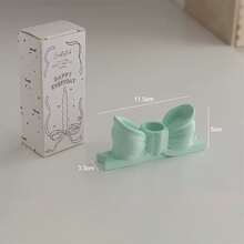 1pc Tall Aromatherapy Candle Holder, High-End Quality, Creative Decorative Piece, Pink Plaster Butterfly Candle Holder - Multicolor - View 2