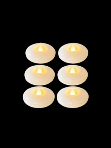 2/6/12/24 piezas Velas LED a batería sin llama, de plástico blanco resistente al agua, con 200+ horas de duración, luces de vela LED, aptas para jarrones/piscina/baño/jacuzzi/San Valentín/centros de mesa de boda/decoración de boda