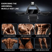 Intelligent Abdominal Roller,Double Wheels,With Automatic Braking,Timer,Phone Holder,5 Anti-Slip Layers,For Workout,Fat Burning,Training,Exercise,Stretch And Tone Muscles, And Get Pack Abdominal - Black - View 10