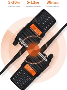 Radio Comunicador Baofeng Bf Dual Band Radio Fm + Headphone Uv 82 Uv82 - 隨機顏色 - 查看 8