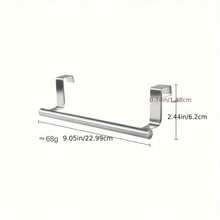 1 件不锈钢毛巾架，门上毛巾架，厨房配件，家用储物整理器，免钻橱柜布挂支架，单杆厨房毛巾收纳架 - 彩色 - 查看 12
