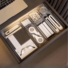 1 Pc Acrylic Desktop Organizer Display Box, Drawer Divider Storage Box, Multifunctional Vanity Makeup Cosmetic Organizer, Snack & Miscellaneous Storage Box Summer Necessity For Women Storage Organizer Gift Travel