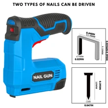 2-In-1 Cordless Nail Gun, 3.7V USB Powered Lithium Battery, Portable Electric Straight & Staples Tool For Woodworking, DIY, Home Renovation, Indoor Use, With Attached Accessories, 1500mAh Rechargeable Battery