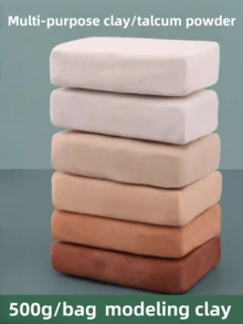 500g/Pack Air Dry Clay Set, Pottery Sculpture DIY Craft Kit, 5 Colors Available, Suitable For Clay Art Teaching Materials,Back To School,School Supplies