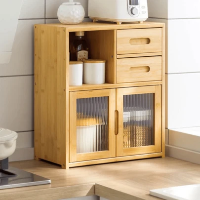 1pc Dinnerside Cabinet Storage Rack Household Kitchen Storage Cabinet Cupboard Storage Cabinet Storage Cabinet Against The Wall Side Cabinet Cabinet